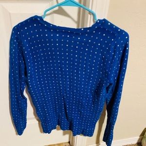 Blue cardigan